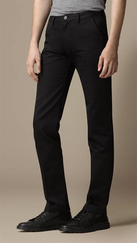 burberry slim fit cotton chinos